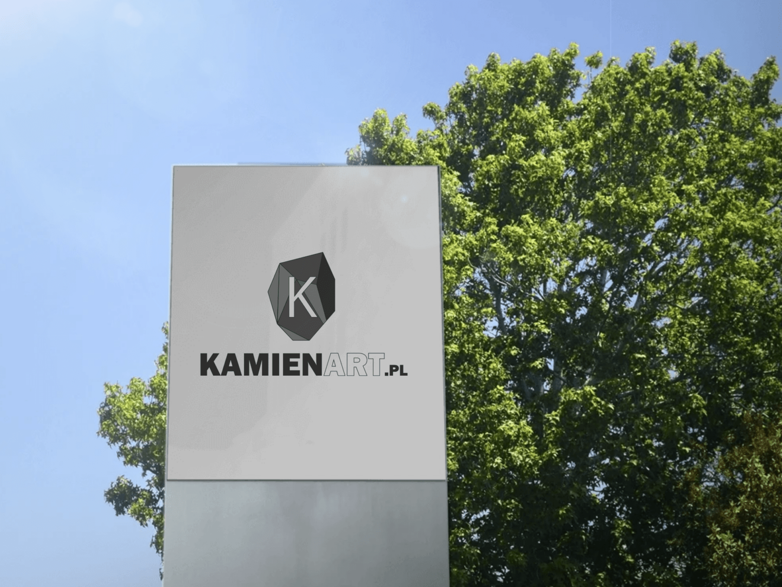 logo kamien art na banerze